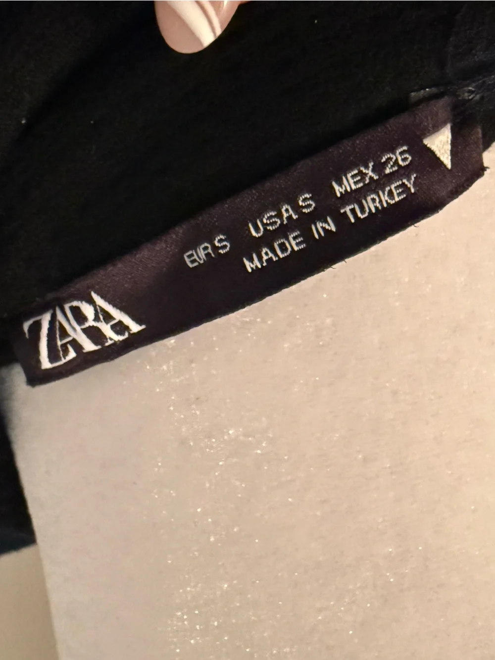 Zara Black Cropped Wrap Long-Sleeve Top